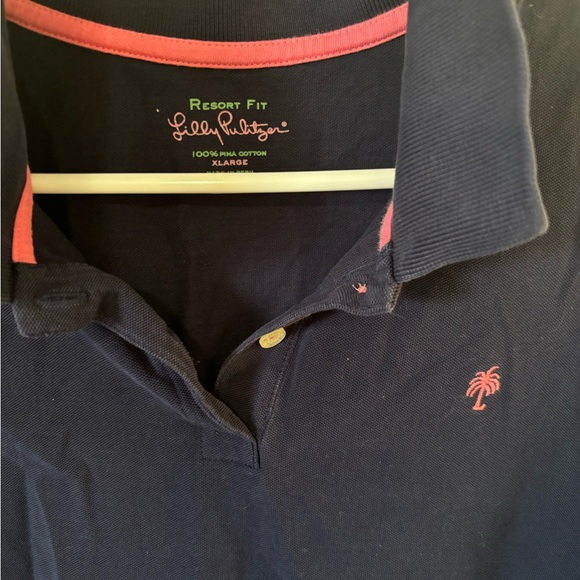 EUC Lilly Pulitzer Navy Polo Size XL - Picture 2 of 3